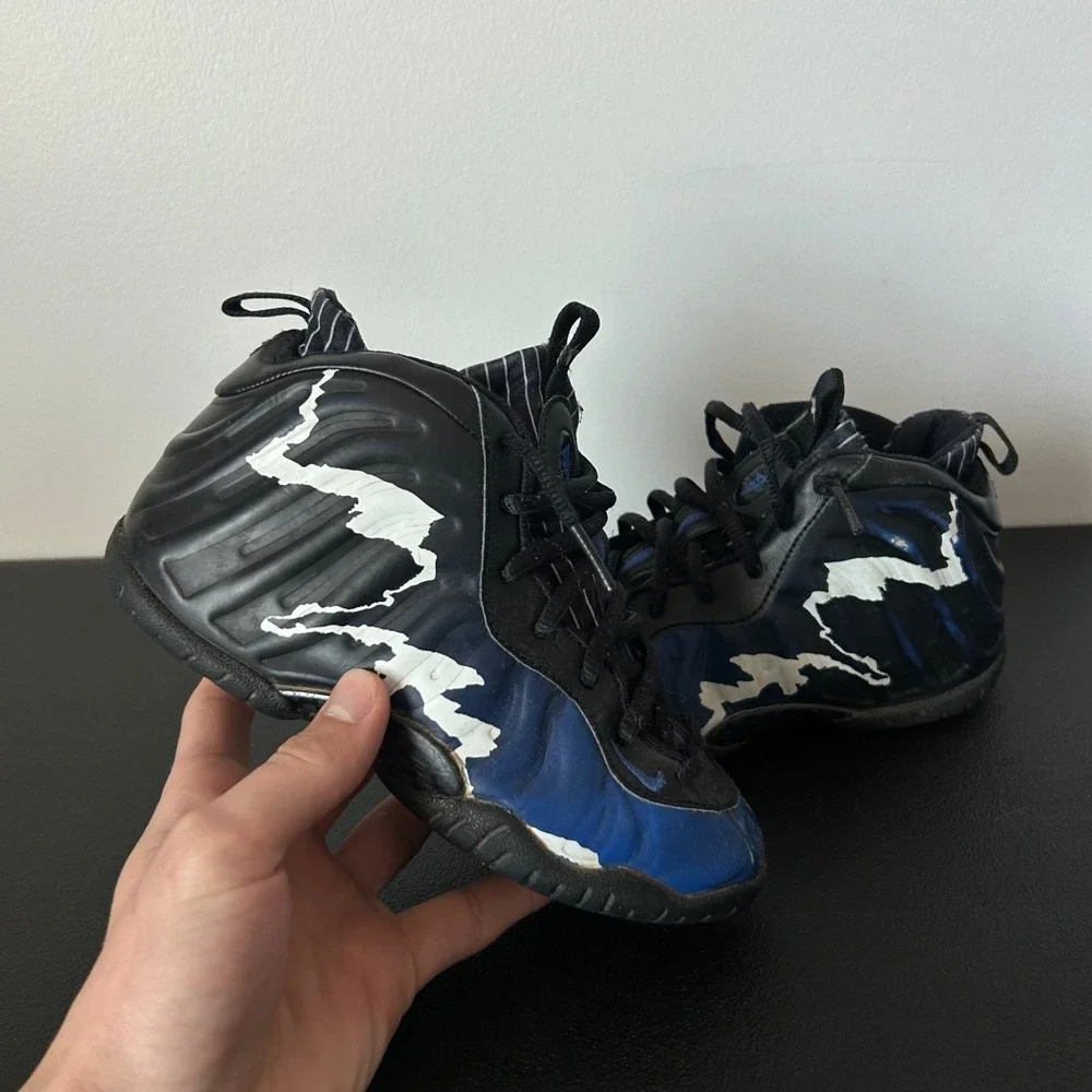 Nike Little Posite One 1996 All Star Game 13.5C Black Blue Kids Shoes 723946-013